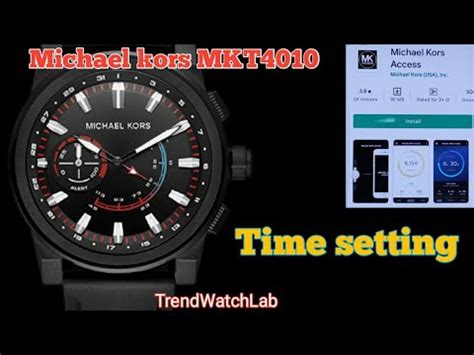 Michael Kors SmartWatch MKT4010 full time settings .